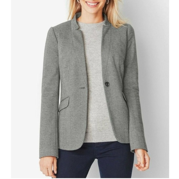 TALBOTS Aberdeen Herringbone Knit Blazer - Picture 12 of 12